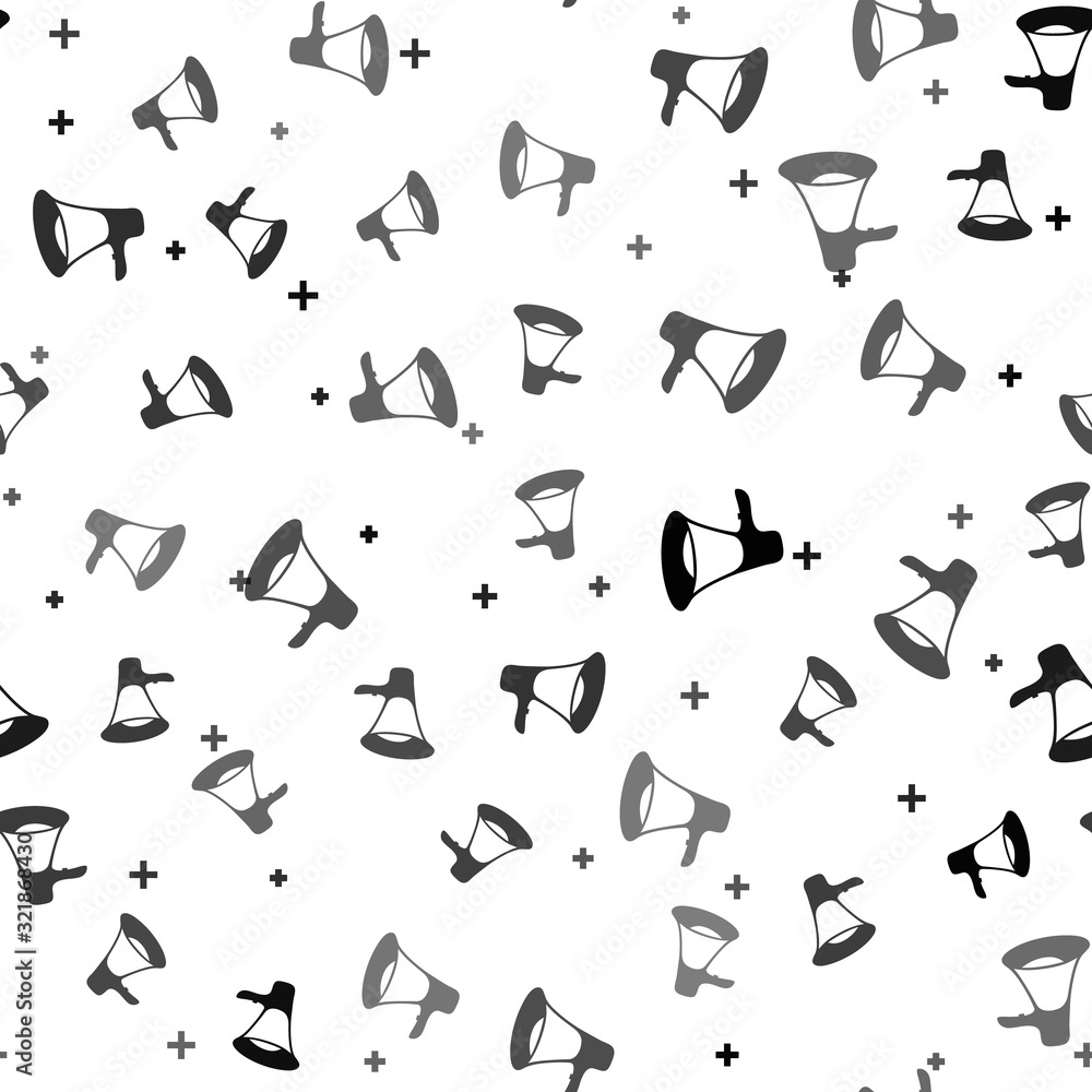 Black Megaphone icon isolated seamless pattern on white background. Vector Illustration Black Megaphone icon isolated seamless pattern on white background. Vector Illustration
