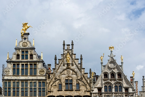  nice corporate houses on The Grote Markt, Great Market Square of Antwerp, Belgium