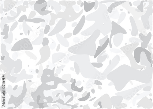 Abstract irregular grey curvy shapes texture background. Vector illustration.