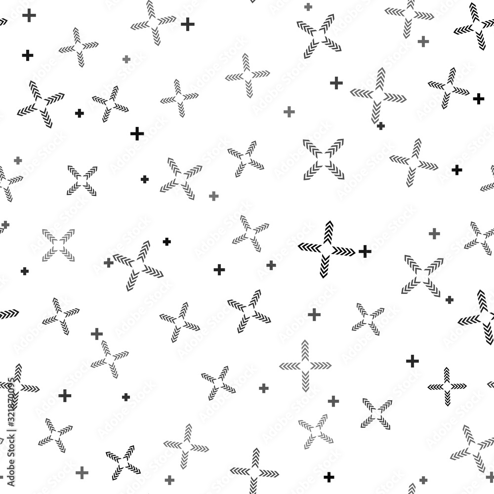 Black Arrows in four directions icon isolated seamless pattern on white background. Vector Illustration Black Arrows in four directions icon isolated seamless pattern on white background. Vector Illustration