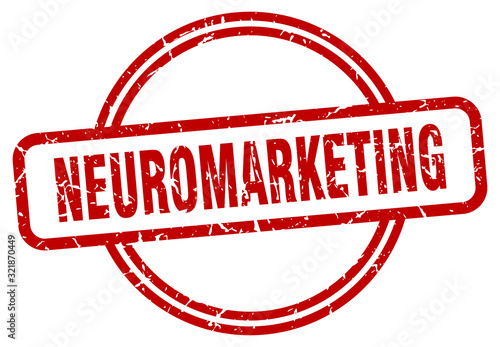 neuromarketing stamp. neuromarketing round vintage grunge sign. neuromarketing photo