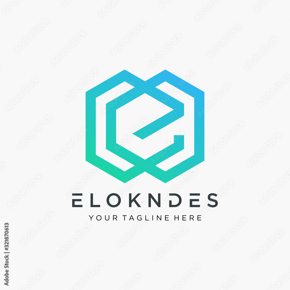 abstract Initial E logo design modern mono line overlap concept. Vector design template elements for your application or corporate identity.- vector abstract Initial E logo design modern mono line overlap concept. Vector design template elements for your application or corporate identity.- vector