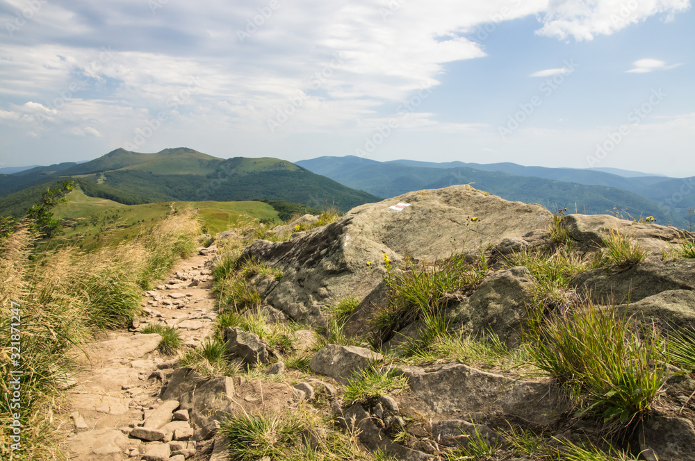 View from Smerek peak, Bieszczady Mountains Poland View from Smerek peak, Bieszczady Mountains Poland