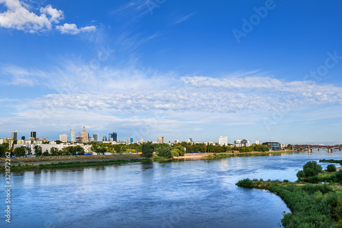 Vistula River In City Of Warsaw