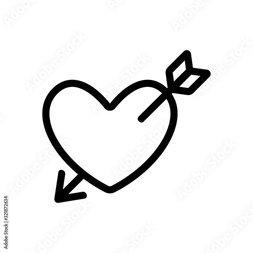 dating date meeting icon vector. Thin line sign. Isolated contour symbol illustration