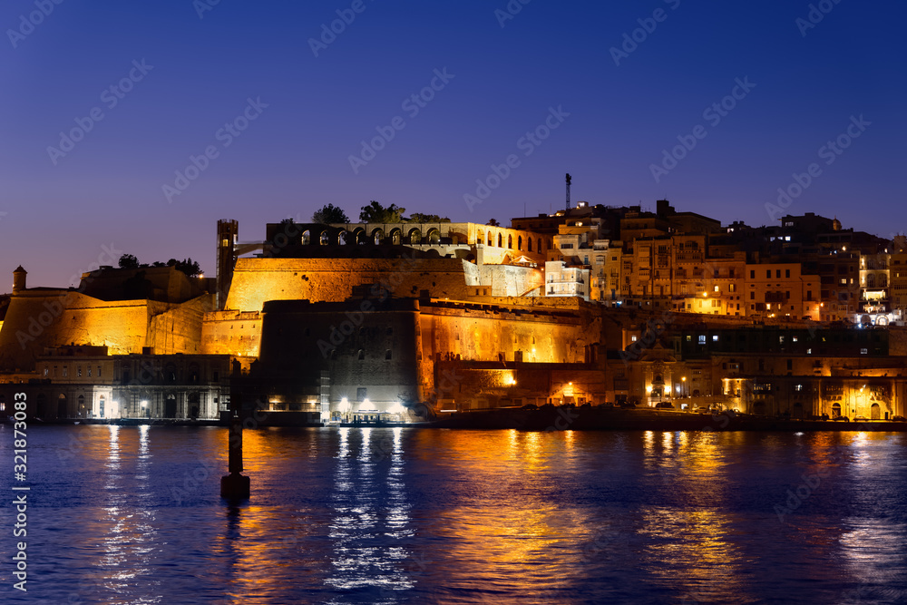 City of Valletta by Night in Malta