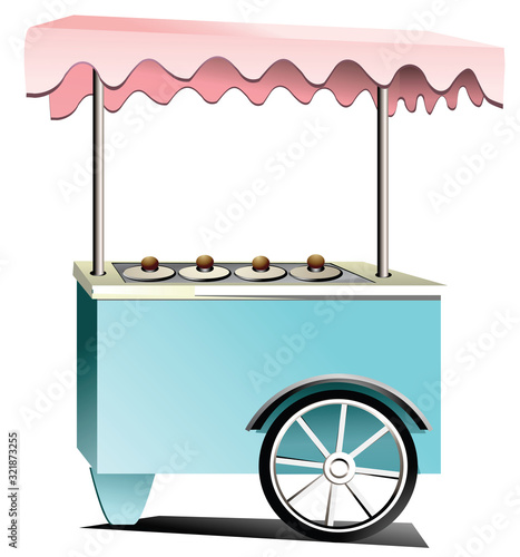 Catering trolley for ice cream and drinks 