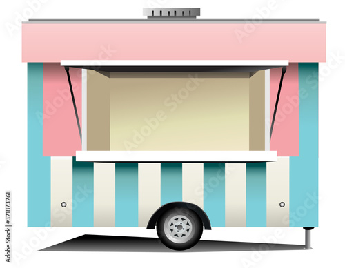 Catering trailer, mobile trade pavilion