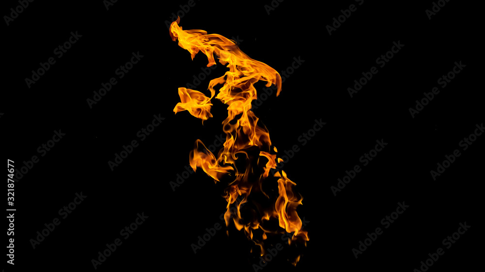 Fire flames on black background. fire on black background isolated. fire patterns Fire flames on black background. fire on black background isolated. fire patterns