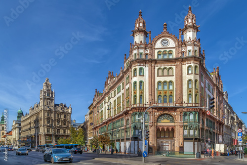 Building of Parisi Udvar Hotel, Budapest, Hungary