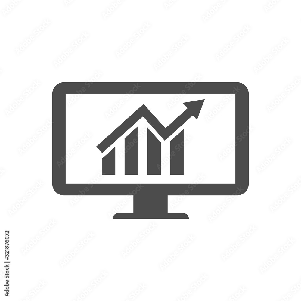 Computer web line icon isolated on white background. Vector illustration. Computer web line icon isolated on white background. Vector illustration.