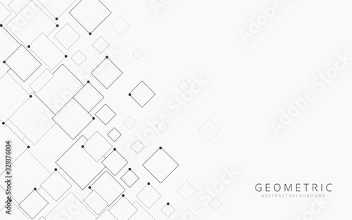 Trendy white abstract geometric shape vector background