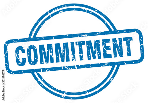 commitment stamp. commitment round vintage grunge sign. commitment