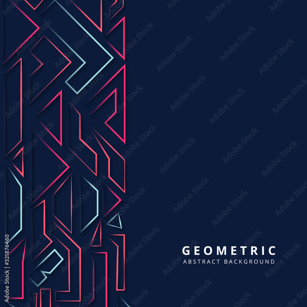 Obraz premium Trendy abstract geometric shape vector background