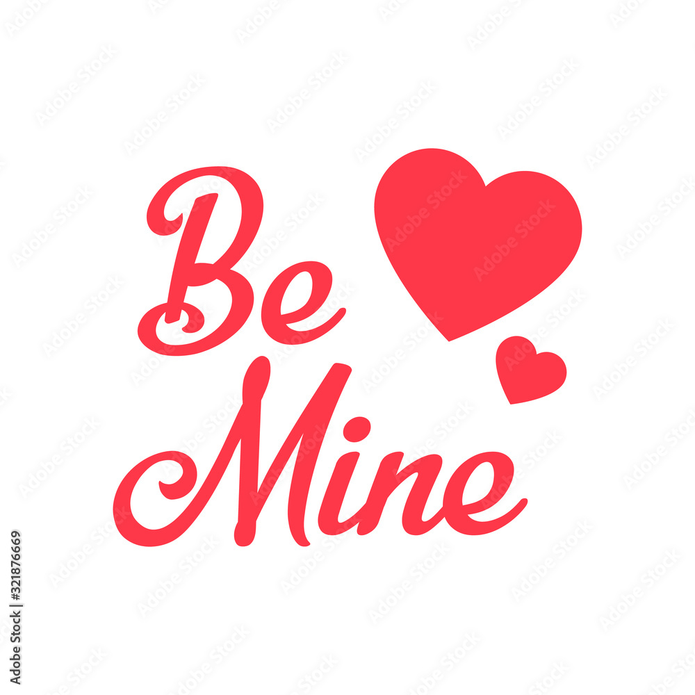 Love. Be mine icon isolated on white background. Vector illustration. Love. Be mine icon isolated on white background. Vector illustration.