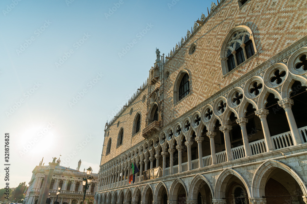 View of Doge's palace in the afternoon, Venice, Italy