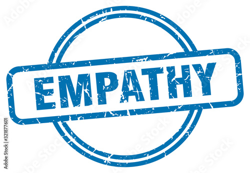 empathy stamp. empathy round vintage grunge sign. empathy