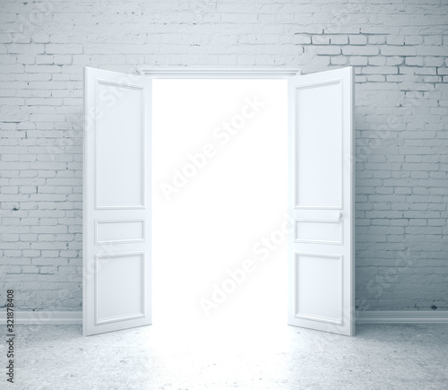 Photography Bright light through an open door