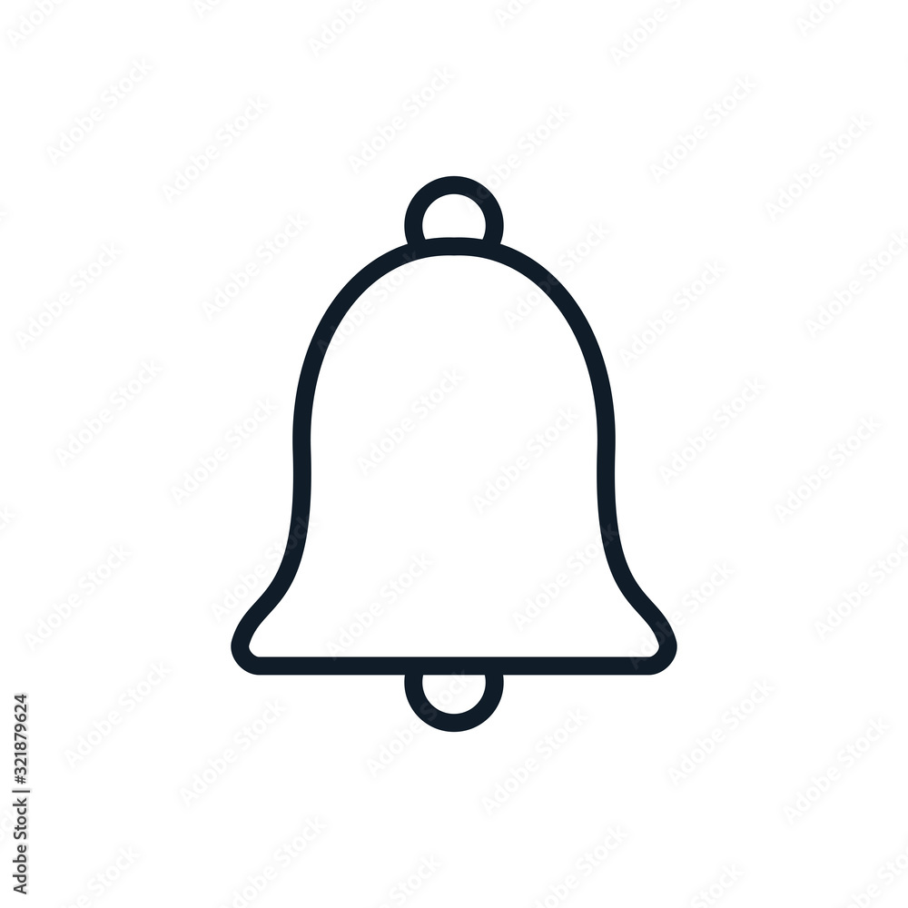Bell icon vector logo template flat style Bell icon vector logo template flat style