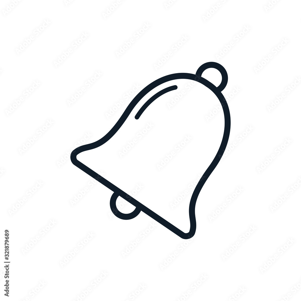 Bell icon vector logo template flat style Bell icon vector logo template flat style