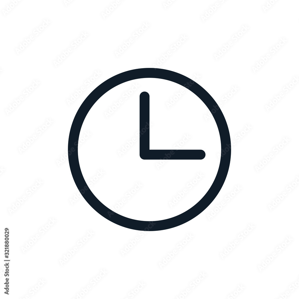 Clock icon vector flat trendy illustration Clock icon vector flat trendy illustration