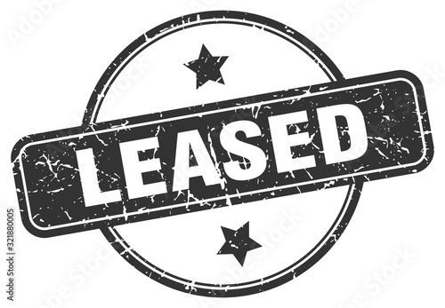 leased stamp. leased round vintage grunge sign. leased