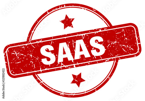 saas stamp. saas round vintage grunge sign. saas