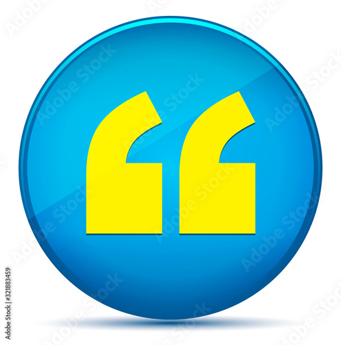 Free Download Quote icon modern flat cyan blue round button - GFXLoad