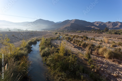 A landscape country view in Pisco Elqui photo