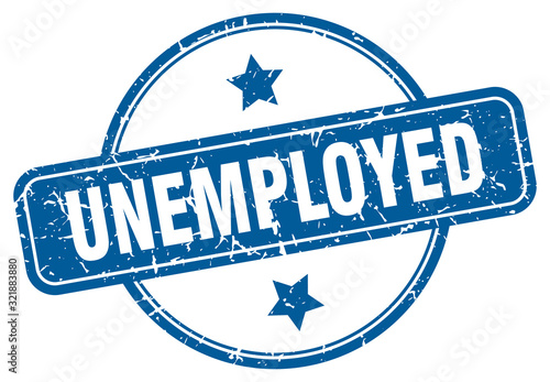 unemployed stamp. unemployed round vintage grunge sign. unemployed