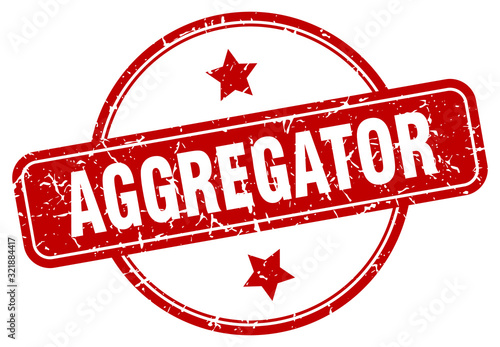 aggregator stamp. aggregator round vintage grunge sign. aggregator