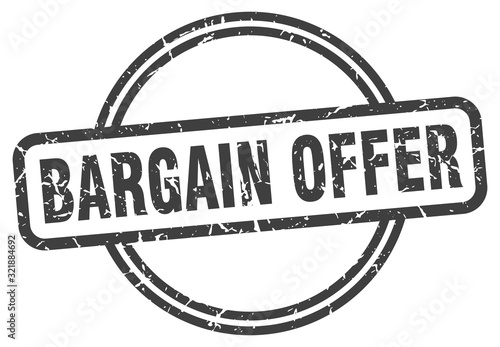 bargain offer stamp. bargain offer round vintage grunge sign. bargain offer