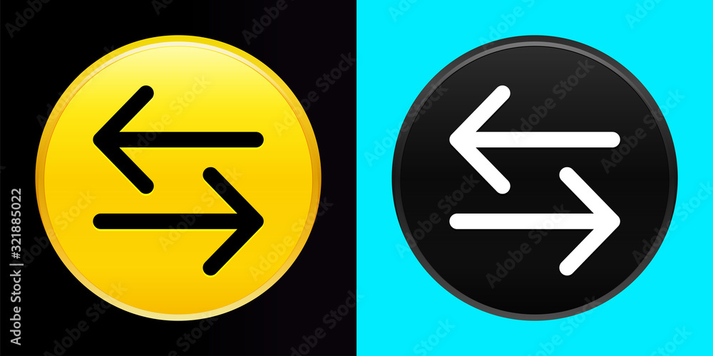 Transfer arrow icon flat exclusive button set Transfer arrow icon flat exclusive button set