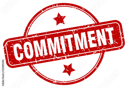 commitment stamp. commitment round vintage grunge sign. commitment