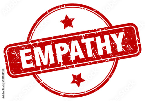 empathy stamp. empathy round vintage grunge sign. empathy