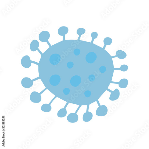 Hand drawn doodle illustration Vector Coronavirus element. Isolated on white background.