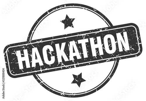 hackathon stamp. hackathon round vintage grunge sign. hackathon