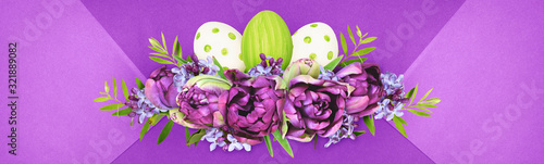 Background with purple pape...