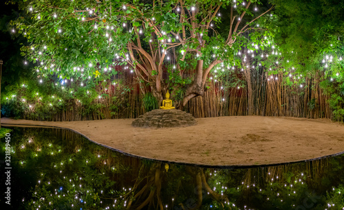 Buddha in Wat Phan Tao Temple, Chiang Mai, Thailand photo