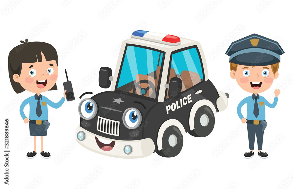 Cartoon Characters Of Male And Female Police Officers Cartoon Characters Of Male And Female Police Officers