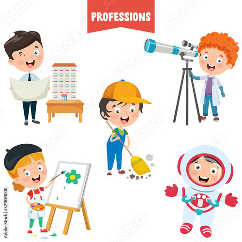 Cartoon Characters Of Different Professions