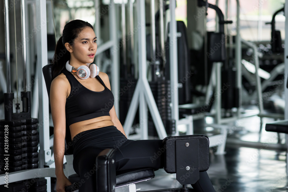 exercise legs muscle with apparatus in gym exercise legs muscle with apparatus in gym