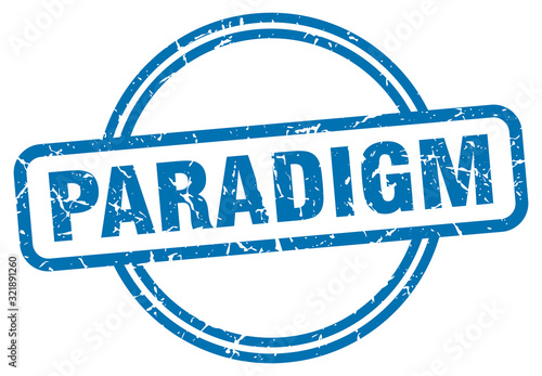 paradigm stamp. paradigm round vintage grunge sign. paradigm