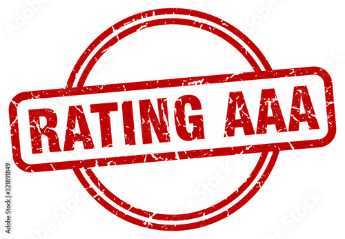 rating aaa stamp. rating aaa round vintage grunge sign. rating aaa