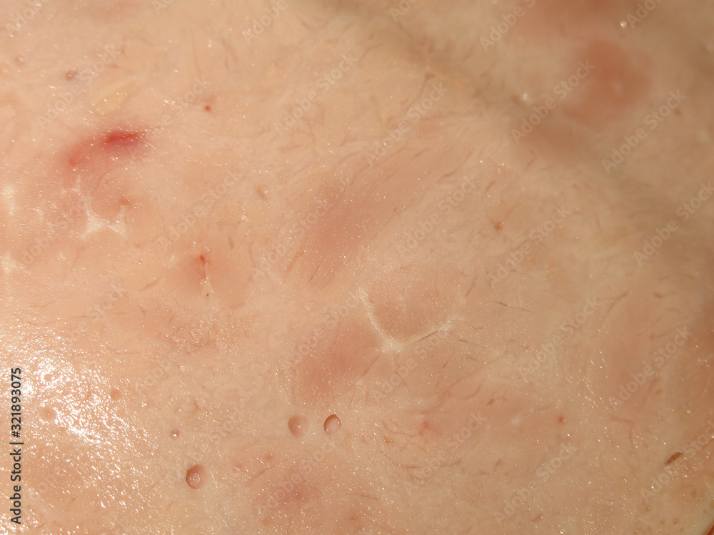 Fototapeta premium the texture of the ham for the background, cold surface