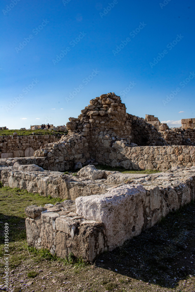 Temple of Hercules in Amman Citadel, Amman, Jordan,The Amman Citadel is a historical, Ummayad Palace, Citadel Hill of Amman, Roman theater