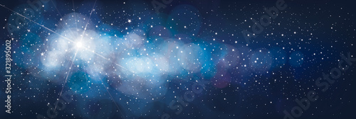Vector night starry sky background.