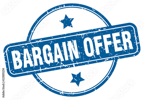 bargain offer stamp. bargain offer round vintage grunge sign. bargain offer
