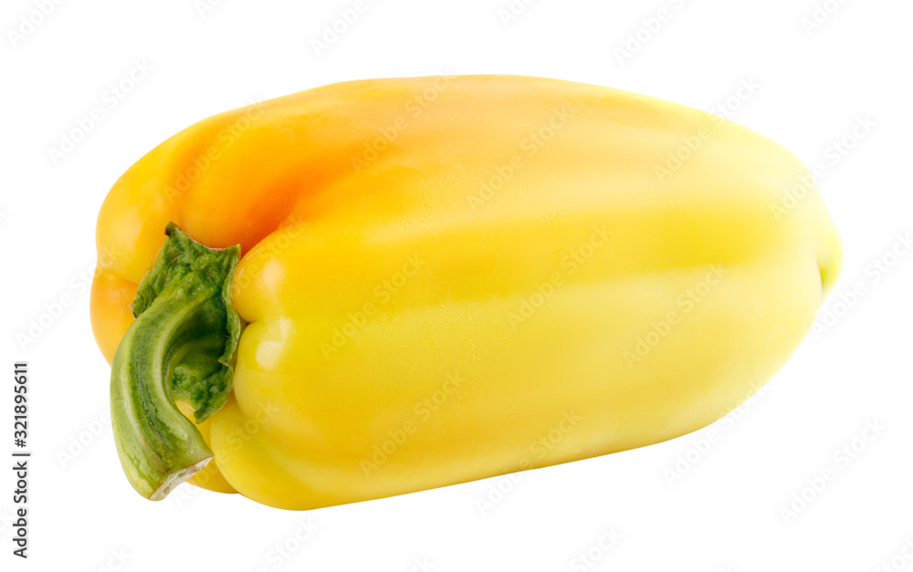 Fresh raw yellow peppers on white background Fresh raw yellow peppers on white background