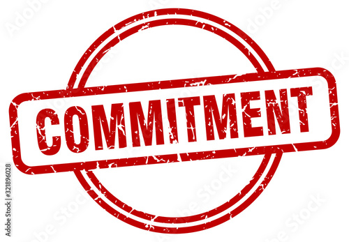 commitment stamp. commitment round vintage grunge sign. commitment